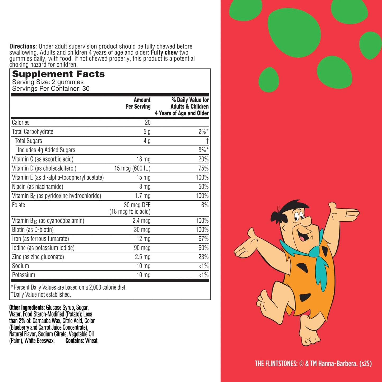 Flintstones Vitamins for Picky Kids + Iron, Kids Multivitamin Gummies with Vitamin C, D, E, B6 and Iron, Gummy Vitamins, Grape Flavored, 60 Gummies Flintstones VitaminsBuy Supplements Australia