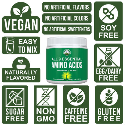 All 9 Essential Amino Acids Powder. Pre + During + Post Workout with EAAs + BCAAs for Energy, Muscle Growth, and Recovery. Non-GMO BCAA and EAA Powders for Men + Women. 3rd Party Tested. Lemon Lime Peak PerformanceBuy Supplements Australia