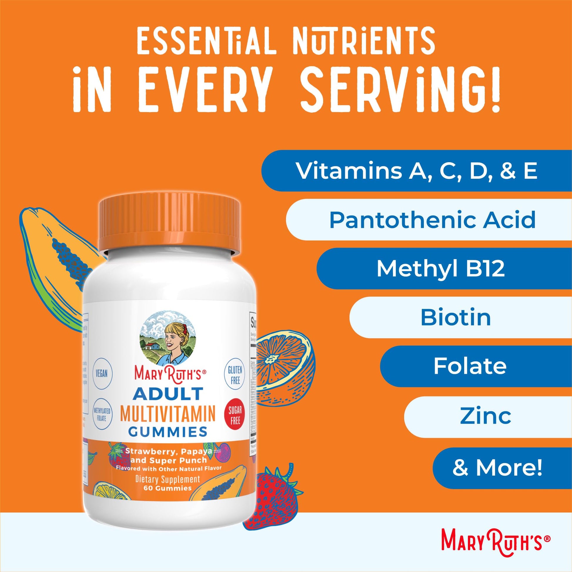MaryRuth Organics Multivitamin for Women and Men | Sugar Free | Adult Multimineral Gummy with Vitamin C | MaryRuth OrganicsBuy Supplements Australia