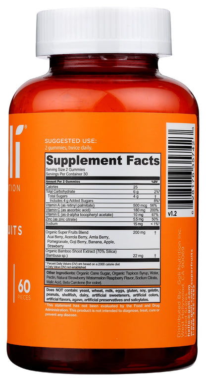 Goli Nutrition, Gummies Superfruits Mixed Fruit, 60 Count GoliBuy Supplements Australia