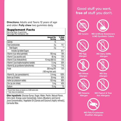 One A Day Teen Girl’s Daily Essentials Multivitamin Gummies, Teen Girl Multivitamins with Biotin, Vitamin B12 and B6, Vitamin C ONE A DAYBuy Supplements Australia
