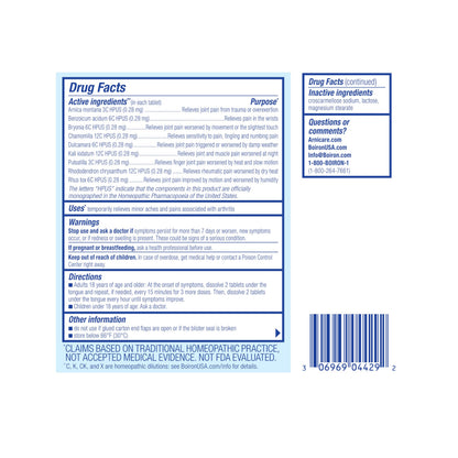 Boiron Arnicare Arthritis Tablets for Arthritis Pain Relief, Joint Soreness, and Rheumatic Pain - 120 Count BoironBuy Supplements Australia