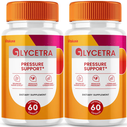 (2 Pack) Glycetra Capsules, Glycetra Blood Support Supplement Advanced Formula Premium Blend All Natural Balance Flow, Glicetra Pills Maximum Strength Glycogen Support Health Wellness Review (120 Ct) VitaluxaBuy Supplements Australia