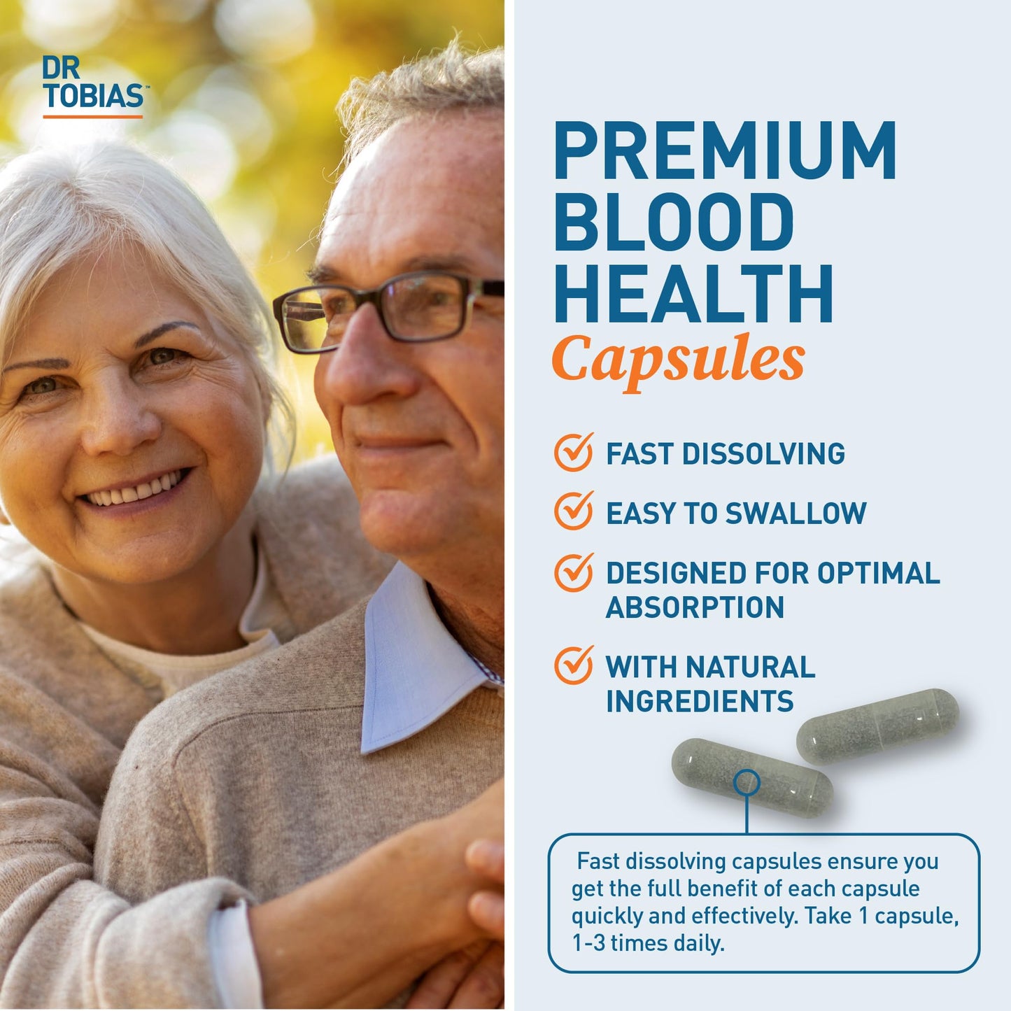 Dr. Tobias Blood Pressure Support Supplement with Hawthorn, Hibiscus Flower, Olive Leaf & Garlic, Supports Normal Circulatory Health with Vitamins C, B6, B12, Niacin, Folate & Herbs, 90 Capsules Dr. TobiasBuy Supplements Australia