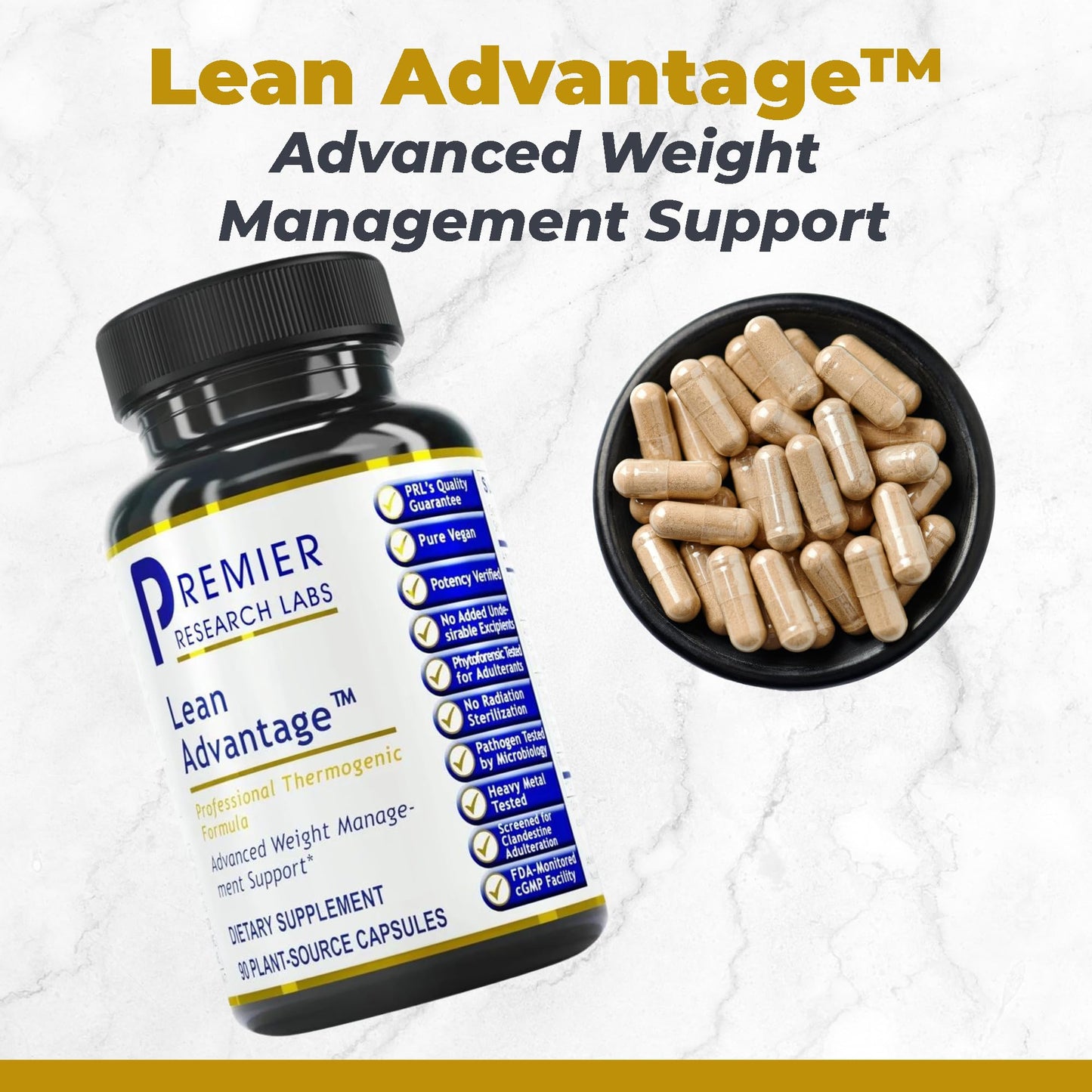 Premier Research Labs Lean Advantage: Green Coffee Bean Extract for Weight Loss, Green Coffee Extract, Coffee Pills, Appetite Suppressant for Women & Men, Weight Management Supplement - 90 Capsules Premier Research LabsBuy Supplements Australia
