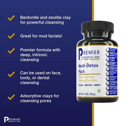 Premier Research Labs Medi-Dental Pack - Detoxifying Volcanic Clay - Dental & Body Cleansing - With Calcium Smectites Silica & Mineral Oxides - 5 oz Premier Research LabsBuy Supplements Australia
