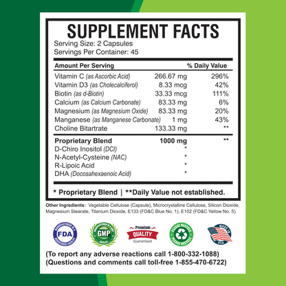 America Medic & Science WFS Plus Fertility Supplements for Women (90 Capsules) Supports Ovulatory Health | Natural Preconception Vitamins, Reproductive Aid, with D-Chiro Inositol, DHA |15-Day Supply. America Medic & ScienceBuy Supplements Australia