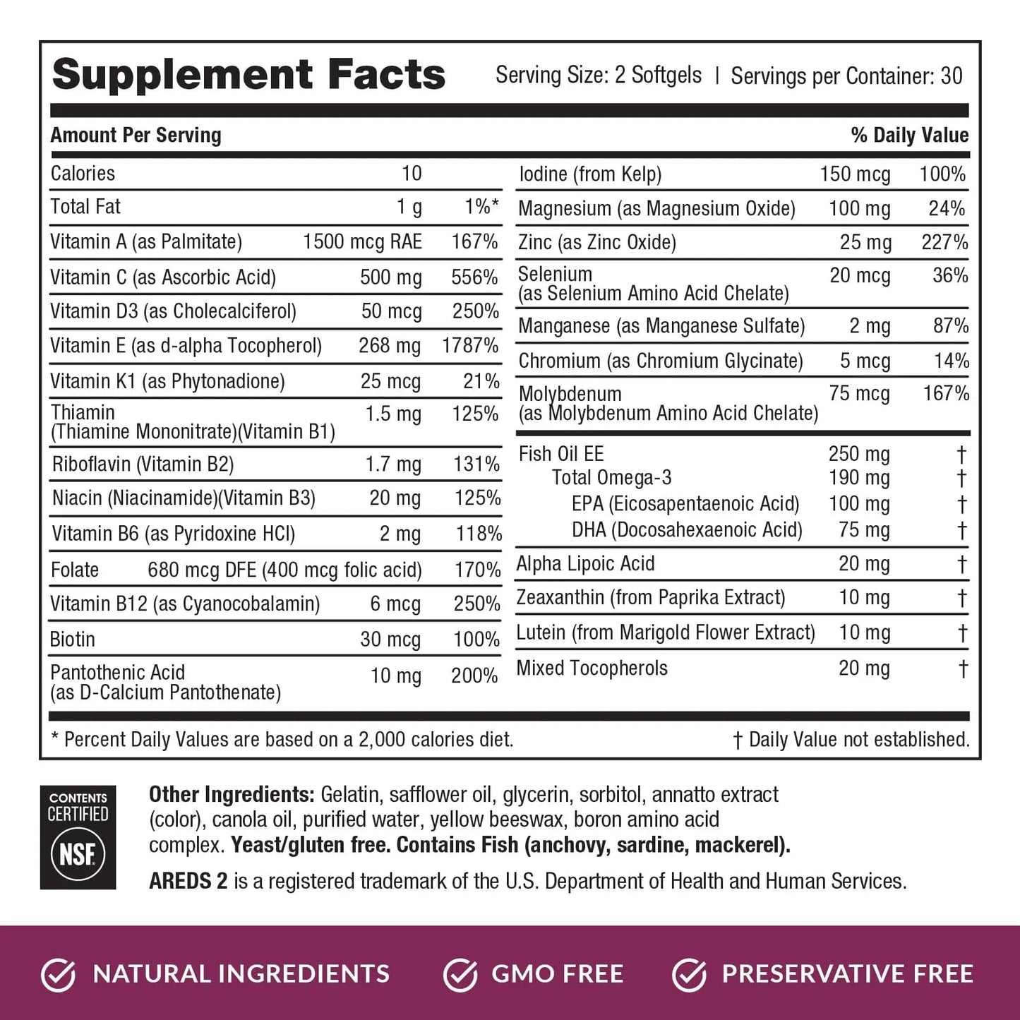 EyePromise Macular Health Complete Supplement - 60 Softgels, 30-Day Supply - Complete Macular Support with 10mg Lutein & Zeaxanthin EyePromiseBuy Supplements Australia