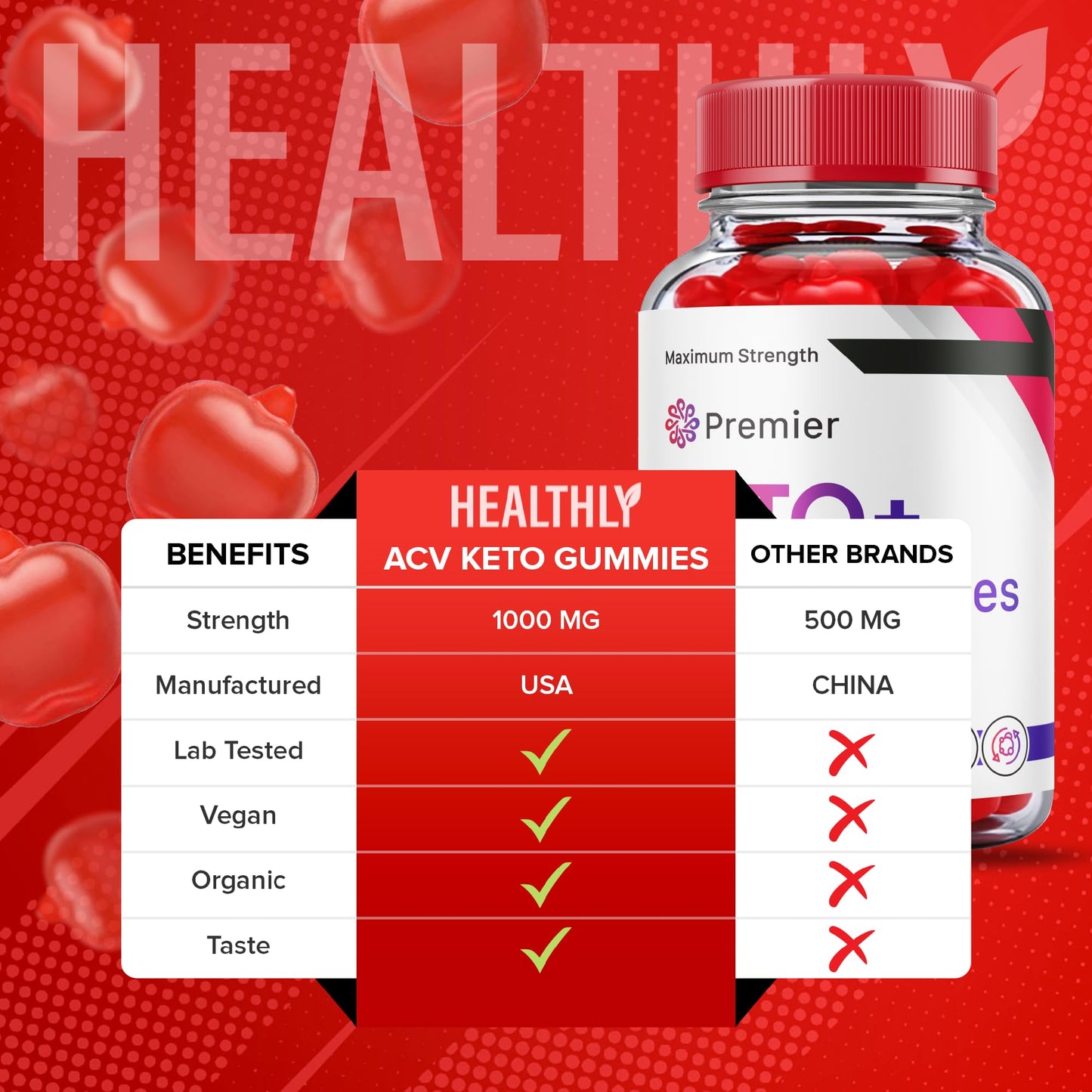 (3 Pack) Premier Keto Acv Gummies Advanced Formula, Premier Keto + Acv Gummies Plus VitakingBuy Supplements Australia