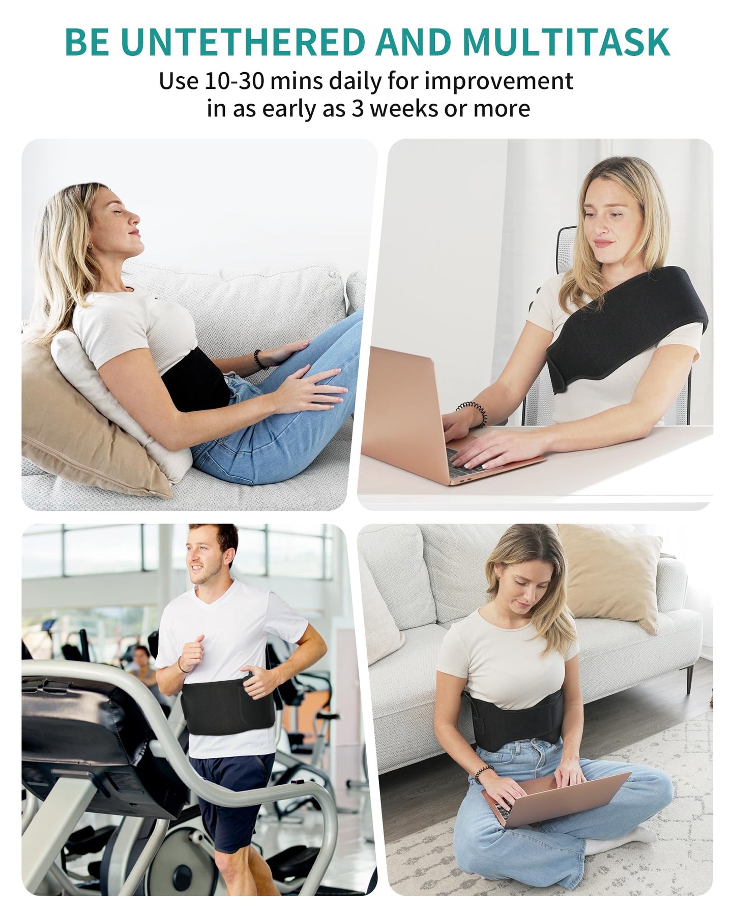 Nekteck Red Light Therapy Belt for Body, Wireless Near-Infrared Light Pad for Pain Relief, Inflammation NekteckBuy Supplements Australia