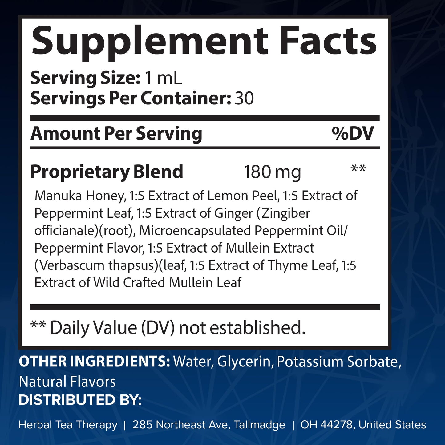 Herbal Tea Therapy Lung Renew Mullein Drops for Lungs (1 fl. oz.): Peppermint, Thyme, & Mullein Leaf Extract for Lungs Detox & Daily Respiratory Comfort - GMO-Free & Made in USA Herbal Tea TherapyBuy Supplements Australia