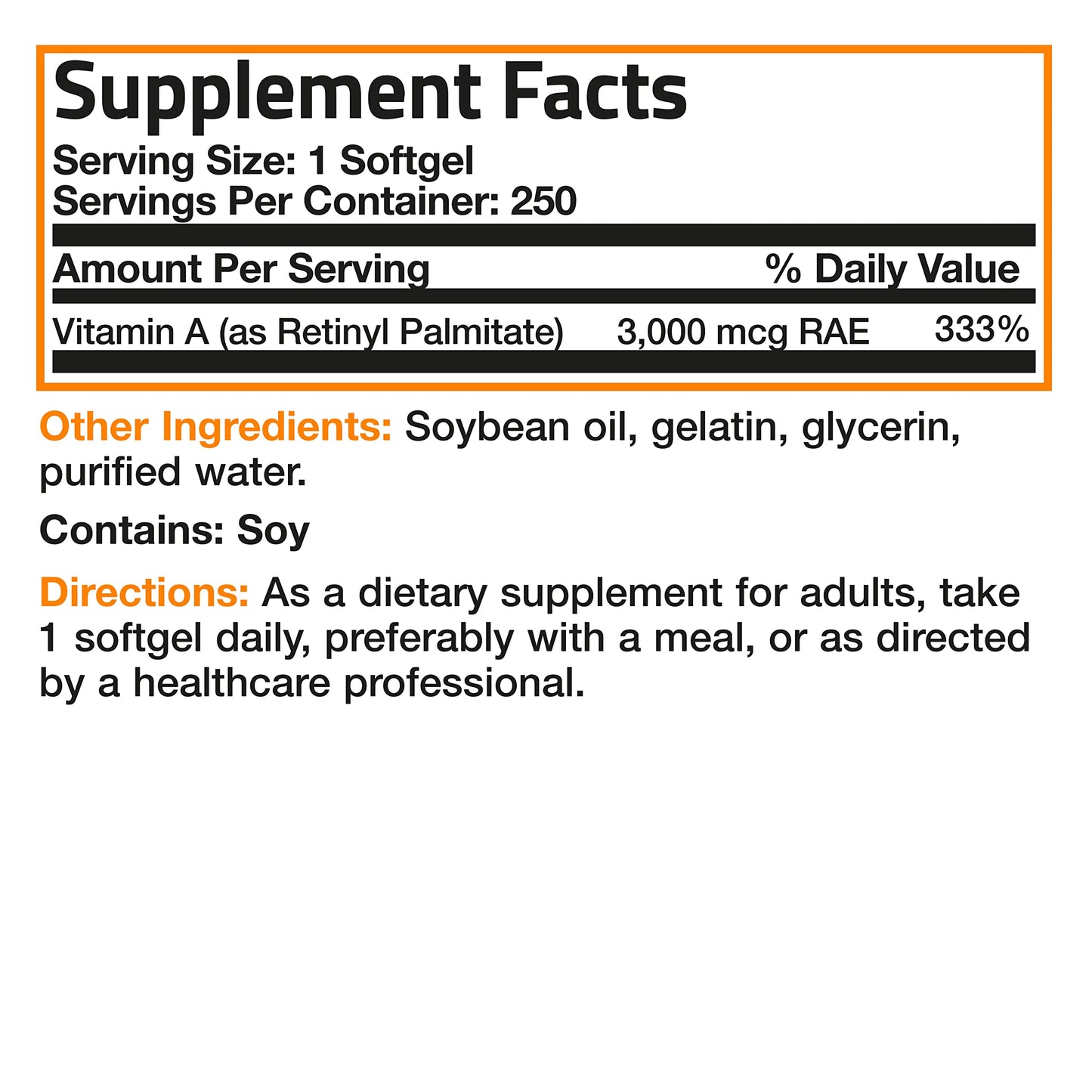 Bronson Vitamin A 10,000 IU Premium Non-GMO Formula Supports Healthy Vision BronsonBuy Supplements Australia
