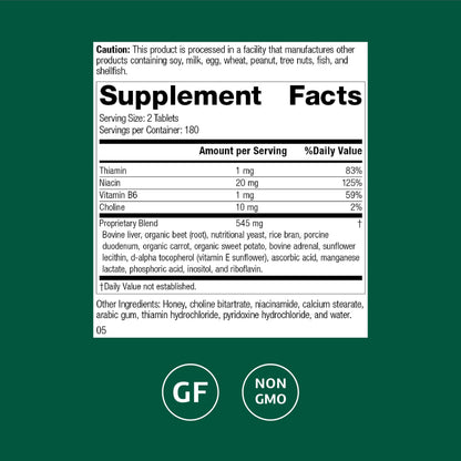 Standard Process Cataplex B-GF - Supports Nervous System Health - B Vitamins for Energy & Heart Support - Aids Energy During Physical Activity - Gluten-Free, Non-Soy & Non-Dairy - 360 Tablets Standard Process Inc.Buy Supplements Australia