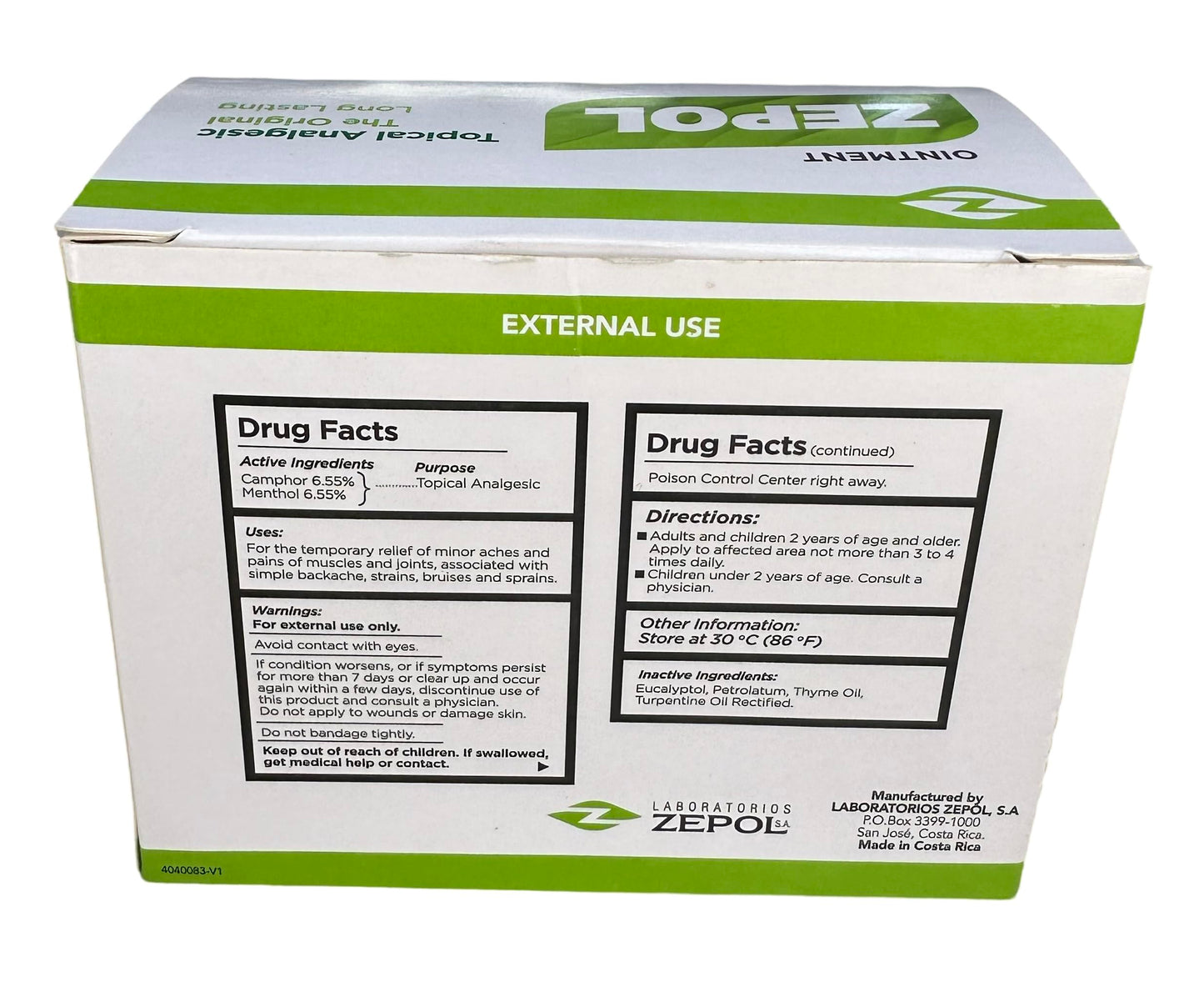 Zepol Original - Long-Lasting Topical Analgesic Ointment for Muscles, Joints, Backache, Sprains, and Strains - Pack of 12 Cans, 0.35 oz Each ZepolBuy Supplements Australia