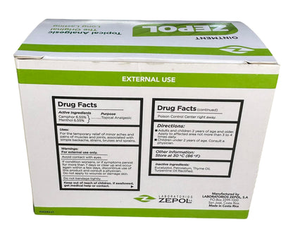Zepol Original - Long-Lasting Topical Analgesic Ointment for Muscles, Joints, Backache, Sprains, and Strains - Pack of 12 Cans, 0.35 oz Each ZepolBuy Supplements Australia