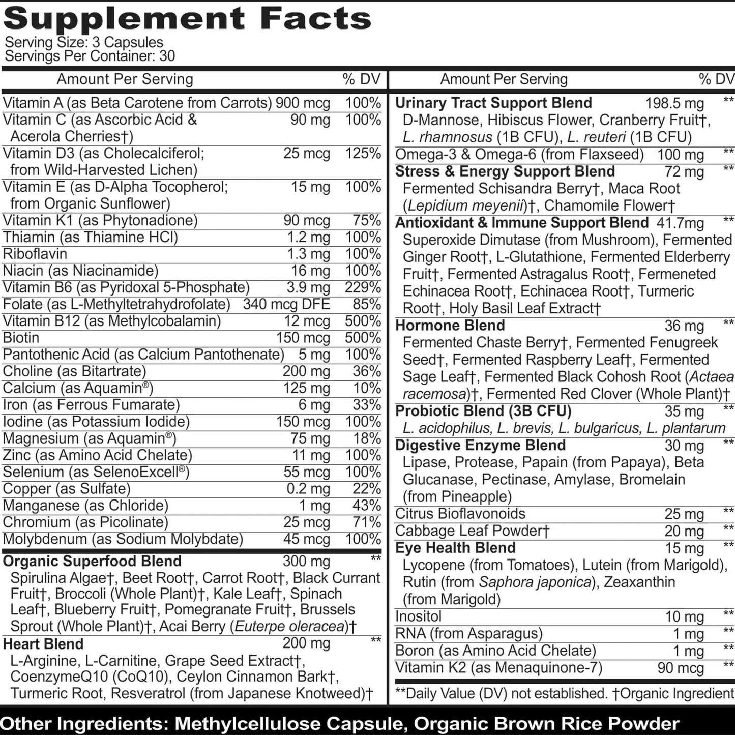 Methylated Multivitamin for Women with Iron - Womens Multivitamin with 44 Organic Whole Food & Fermented Nutrients MoxyVites