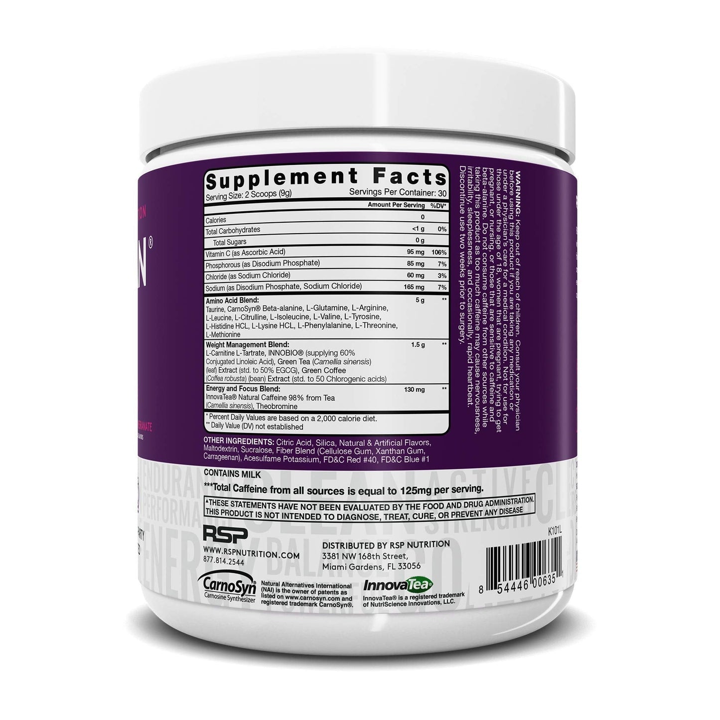 RSP NUTRITION TrueFit Protein Powder (Chocolate 2 LB) with AminoLean Pre Workout Energy (BlackBerry Pomegranate 30 Servings)