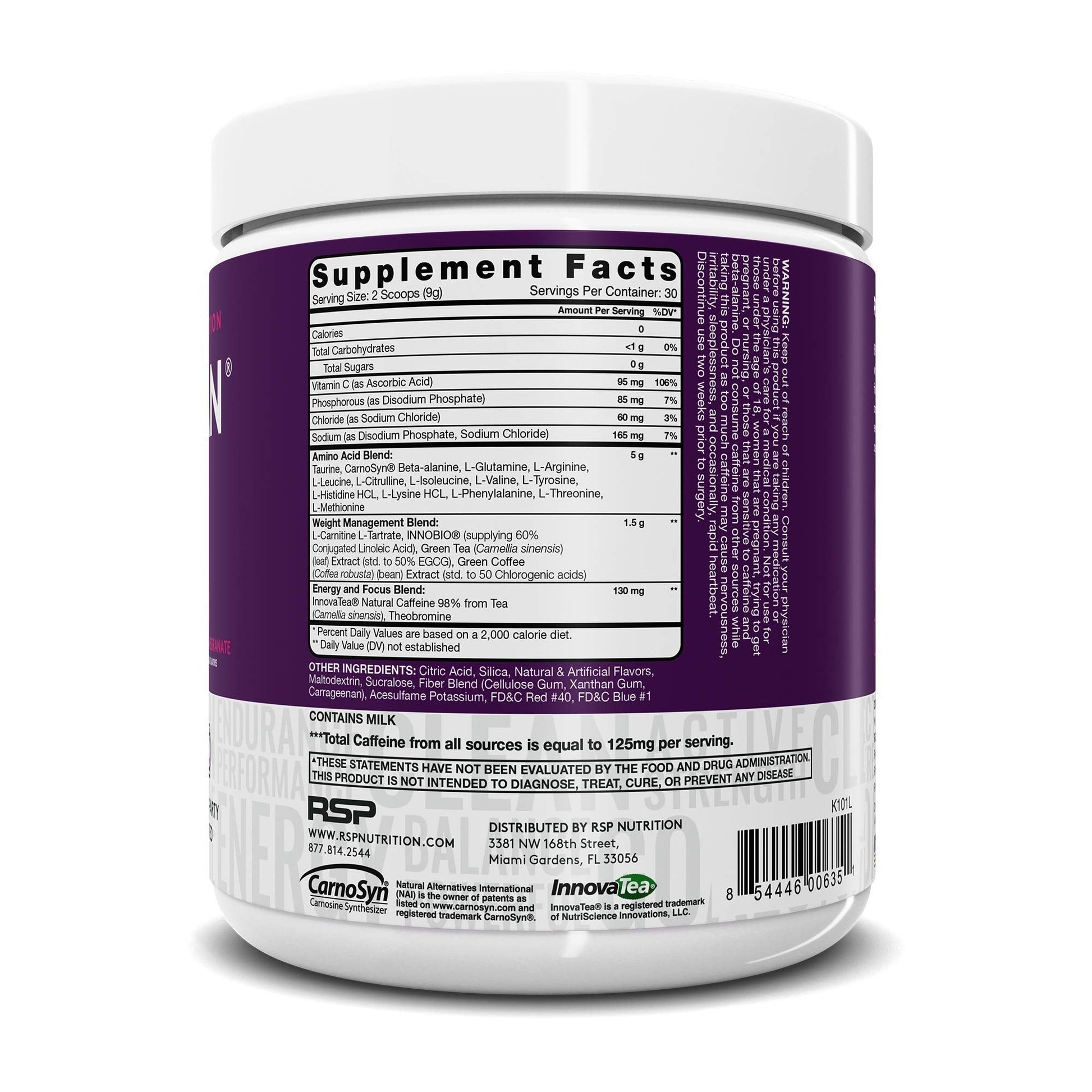 RSP NUTRITION TrueFit Protein Powder (Chocolate 2 LB) with AminoLean Pre Workout Energy (BlackBerry Pomegranate 30 Servings)