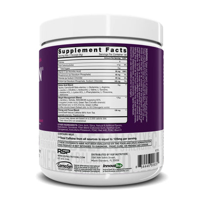 RSP NUTRITION TrueFit Protein Powder (Chocolate 2 LB) with AminoLean Pre Workout Energy (BlackBerry Pomegranate 30 Servings)