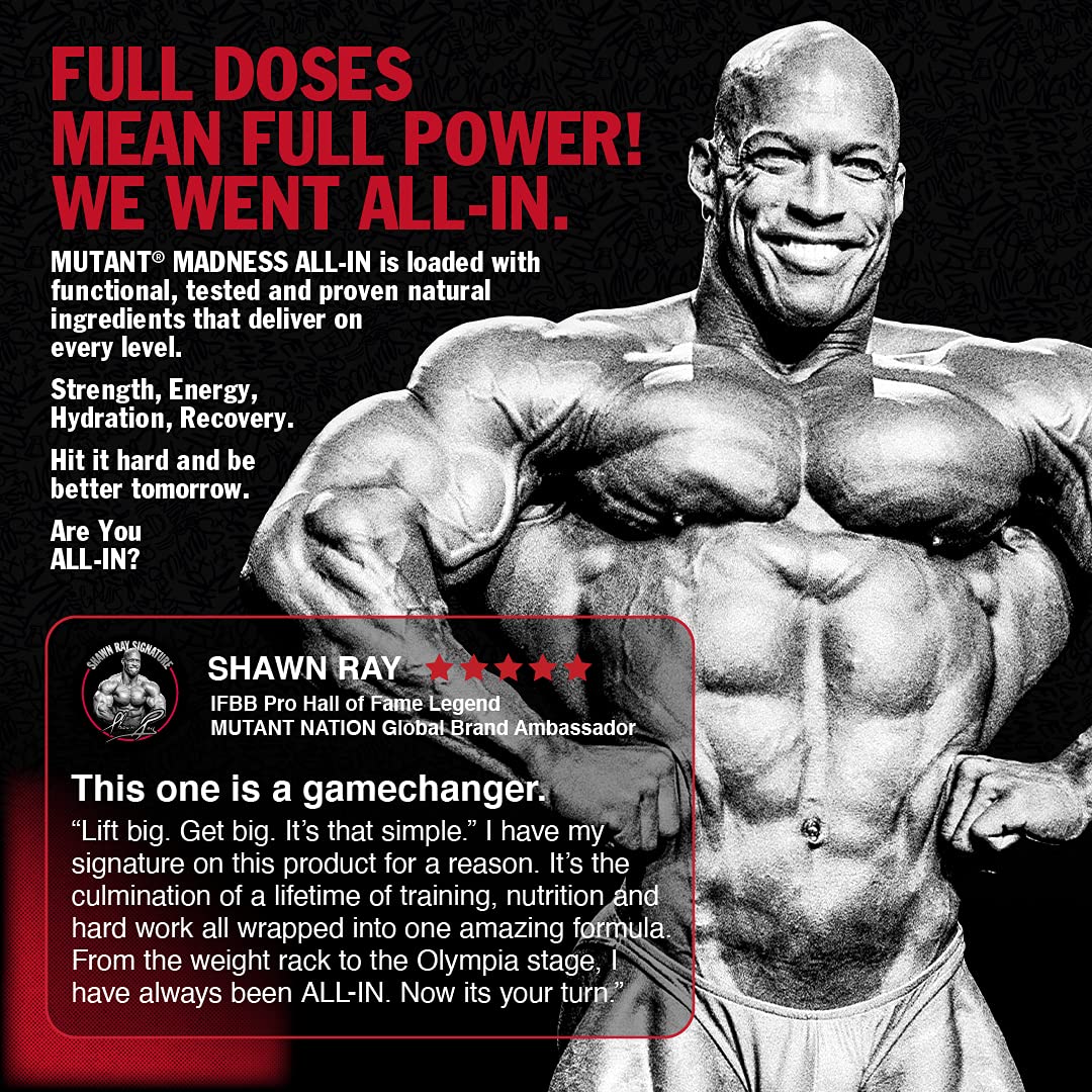 Mutant Madness All-in | Full Dosed Pre-Workout - Tropical Cyclone - 18 Serving - 504 g (17.8oz)
