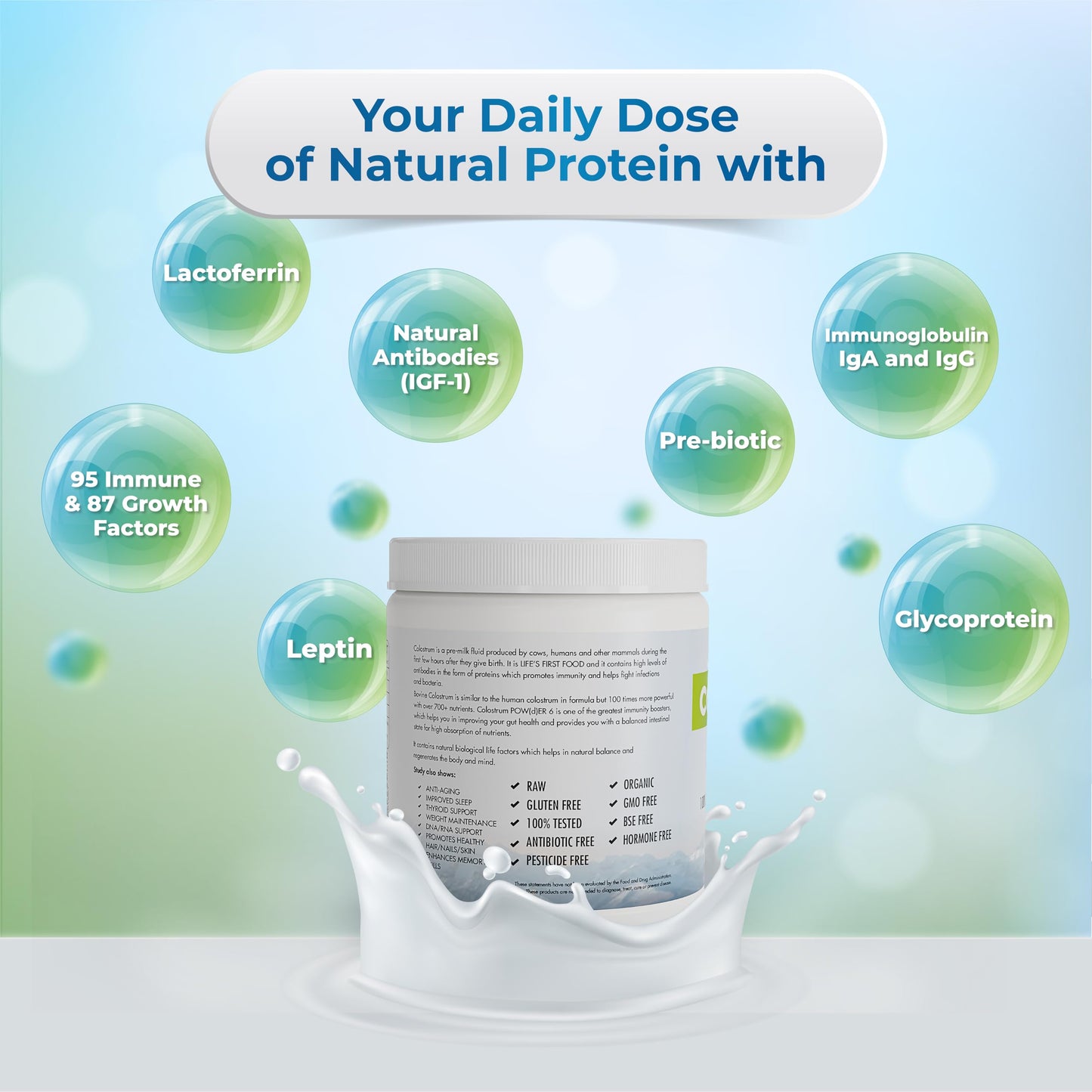 WELLNESS EXTRACT Bovine Colostrum Powder Rich in Protein & Lactoferrin- The True Certified Supplement for Immune Support, Gut Health, Muscle Growth - 150g WELLNESS EXTRACTBuy Supplements Australia