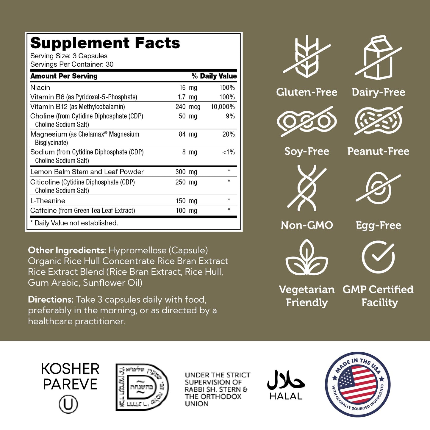 Zahler TeenFocus, Advanced Formula for Improved Focus & Concentration, Certified Kosher, 90 Capsules ZahlerBuy Supplements Australia