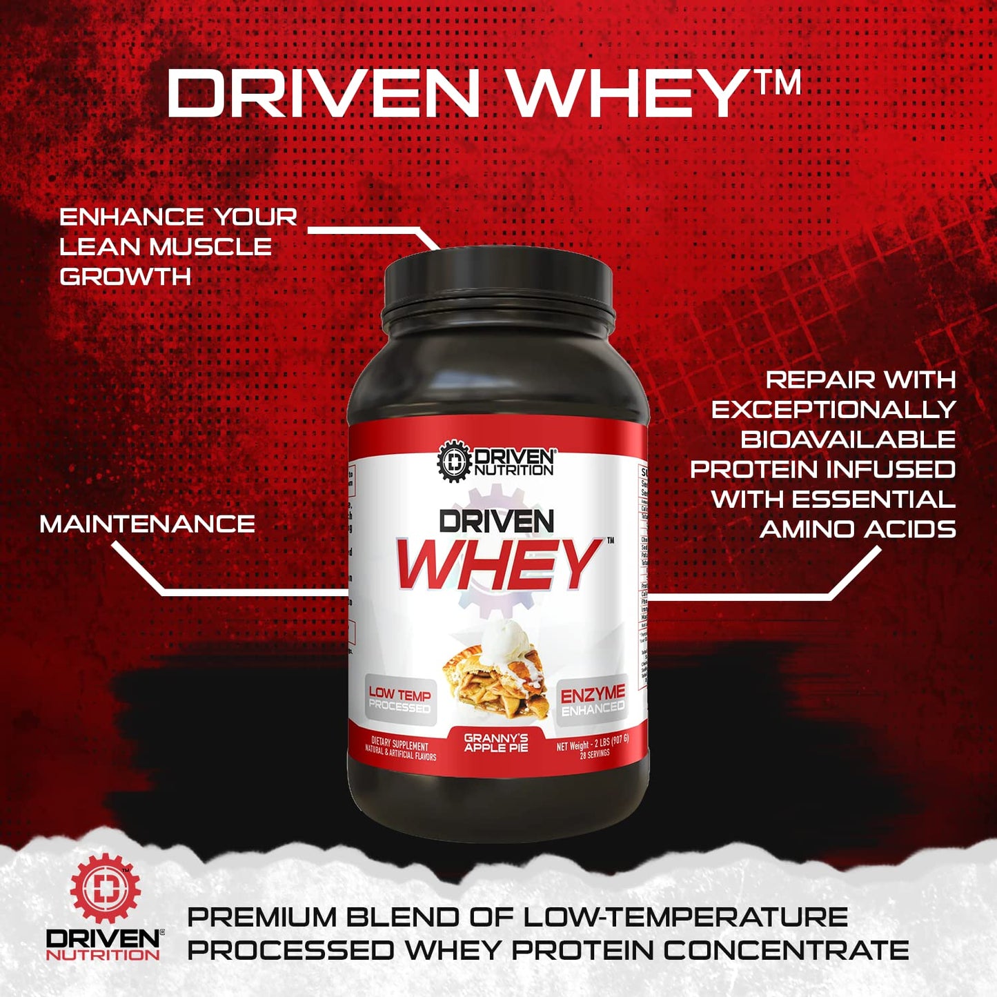 Driven WHEY- Grass Fed Whey Protein Powder: Delicious, Clean Protein Shake Driven NutritionBuy Supplements Australia