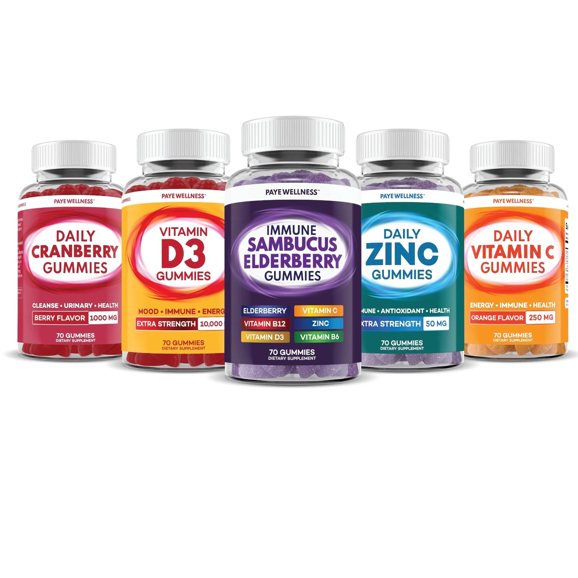 Elderberry Gummies Immune Support, Daily Support for Kids and Adults*, with Sambucus Elderberry, Zinc, Vitamin C, D3, B6, B12, Plus PAYÉBuy Supplements Australia