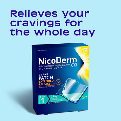 NicoDerm CQ Step 1 Nicotine Patches to Quit Smoking, 21mg, Stop Smoking NicoDermBuy Supplements Australia