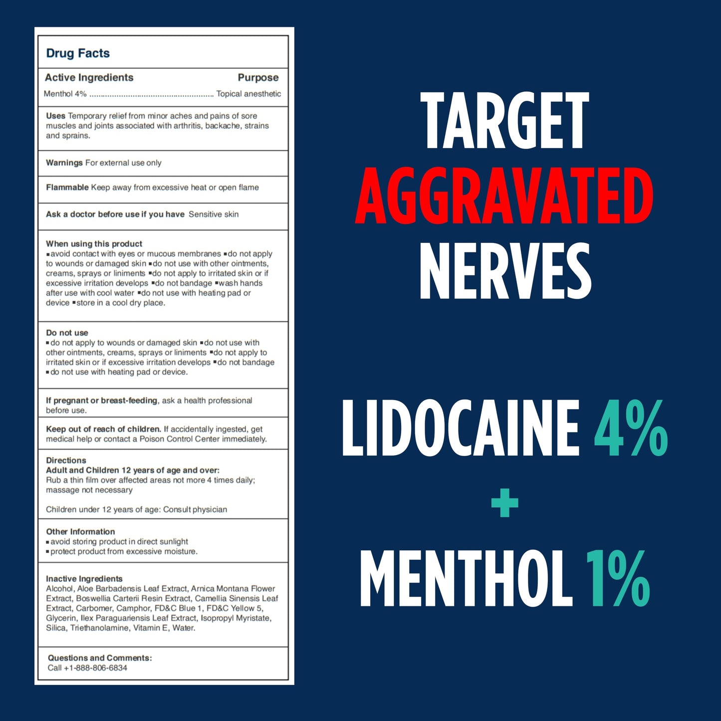 NOVEHA Lidocaine Roll-On Gel 4% | Maximum Strength Temporary Topical Pain Relief for Minor Muscle & Joint Aches | Cooling Formula with Menthol & Arnica | Non-Greasy, Quick-Drying | 2.5 fl oz NOVEHABuy Supplements Australia