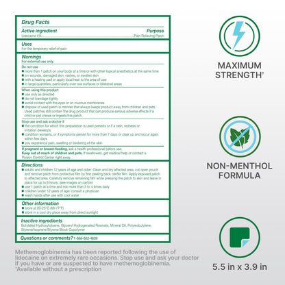 Biofreeze Ultraflex Maximum Strength 4% Lidocaine Patches, Non-Menthol, Flexible Pain Relief Patch for Lower Back, Lidocaine Patch for Neck, Knee, Shoulder, 4 Large Pain Patches BiofreezeBuy Supplements Australia