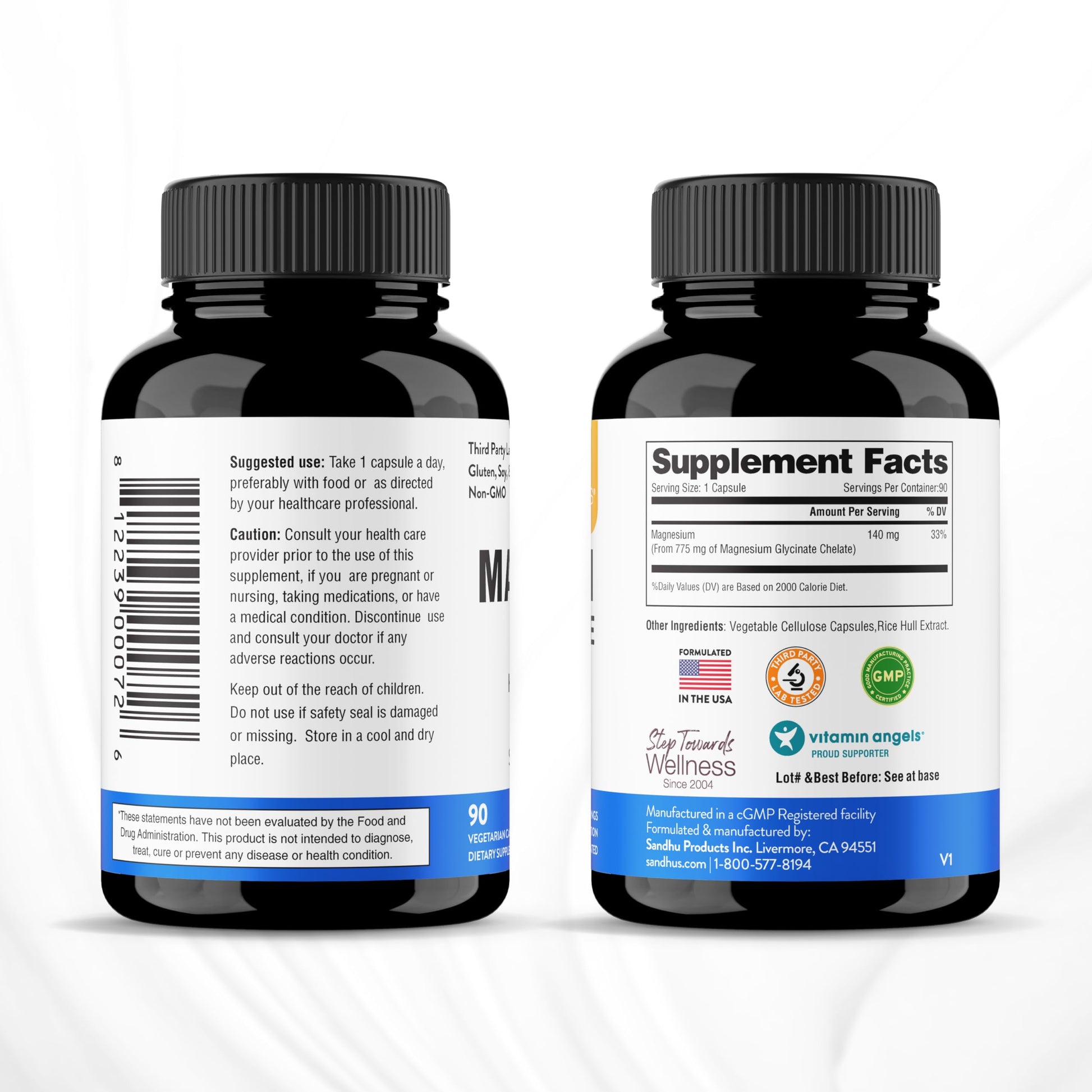 Sandhu's Superior Absorption Magnesium Glycinate 775mg|140mg Elemental Magnesium Sandhu'sBuy Supplements Australia