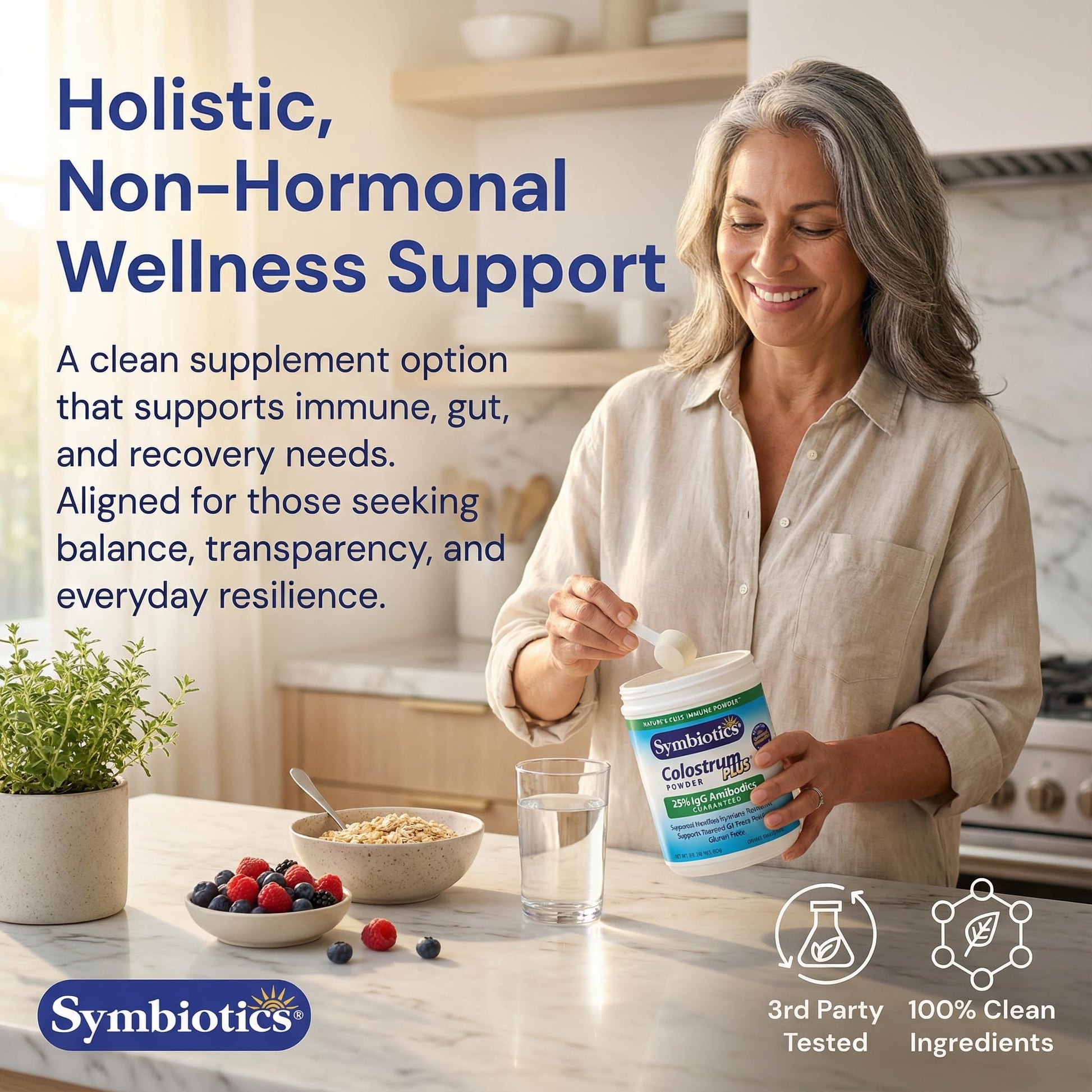 Symbiotics Colostrum Plus Powder 2.25 oz – Immune & Muscle Recovery Support, 25% IgG Immunoglobulins, Gut Health & Training Resilience, Unflavored, Gluten Free - 2.25 oz SymbioticsBuy Supplements Australia