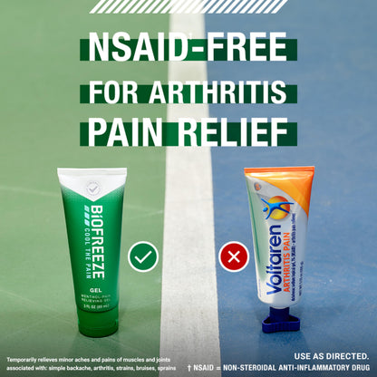 Biofreeze Pain Relief Gel for Knee, Neck, Hip, Joint, Shoulder, & Simple Backache, Arthritis Pain Reliever, Sore Muscle Relief, Colorless Menthol Gel 4 Fl Oz (Pack of 3) BiofreezeBuy Supplements Australia