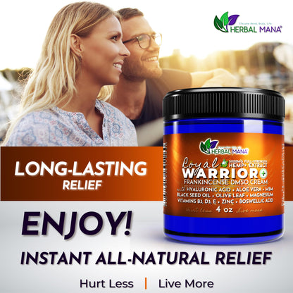 Herbal Mana Royal Warrior with 5000mg Hemp Lotion - 99.9% Pure DMSO Cream Herbal ManaBuy Supplements Australia
