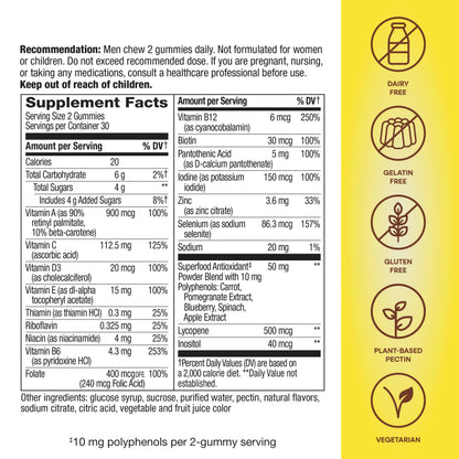 Nature's Way Alive! Men's Multivitamin Gummies, Supports Energy Metabolism*, Muscle Function*, Superfood Antioxidants(1) Nature's WayBuy Supplements Australia