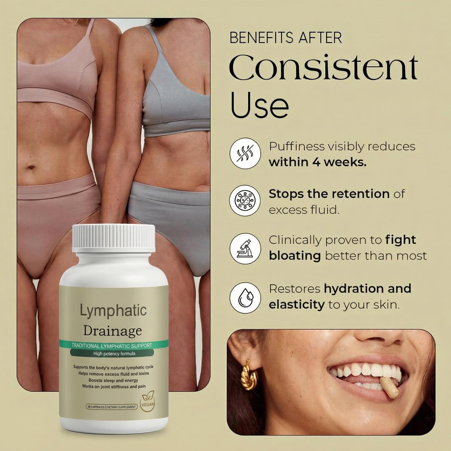 Megacephalus Lymphatic Drainage Capsules - New Maximum Potency Formula with Dandelion Extract, Cleavers Extract, Natural Ingredients, Vegan & Non-GMO, 60 Capsules (1) MegacephalusBuy Supplements Australia