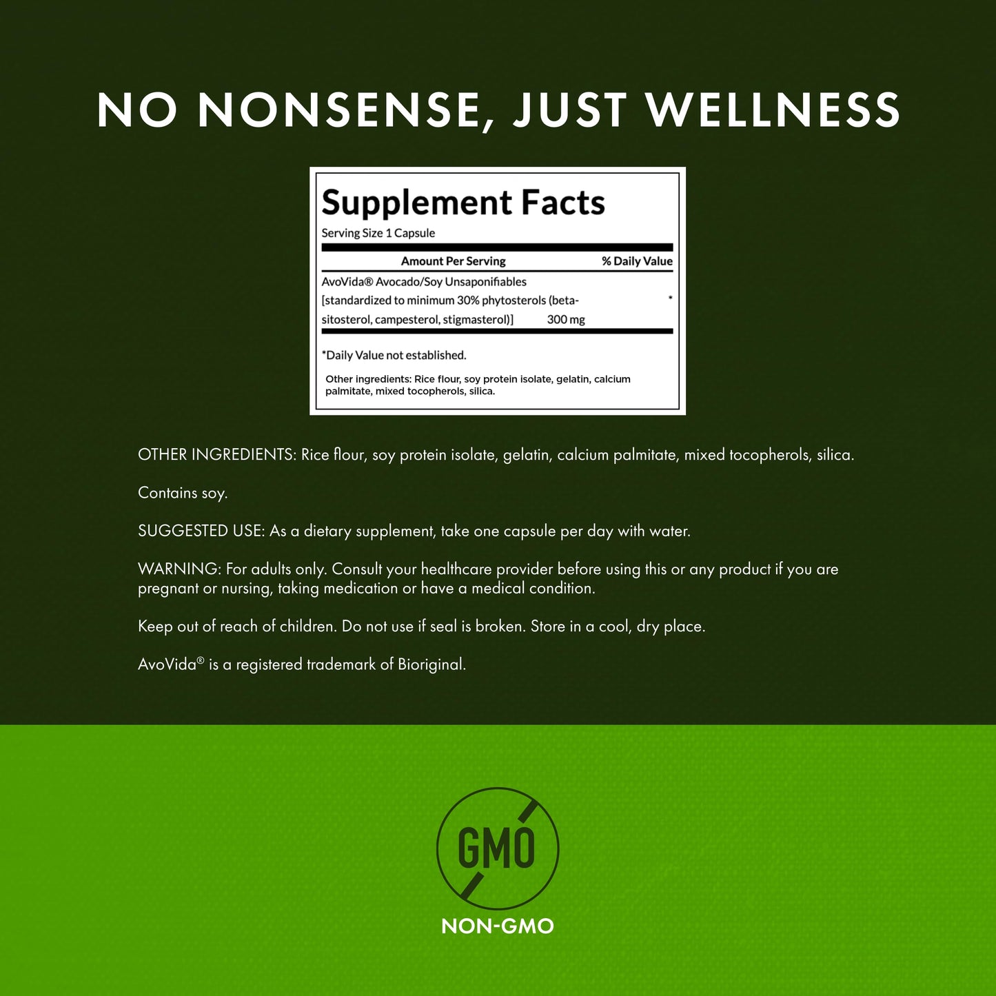Swanson AvoVida - Natural Supplement Promoting Joint Health & Mobility - Avocado & Soybean Unsaponifiables to Support Cartilage & Tissue Health - (60 Capsules, 300mg Each) (1 Pack) SwansonBuy Supplements Australia