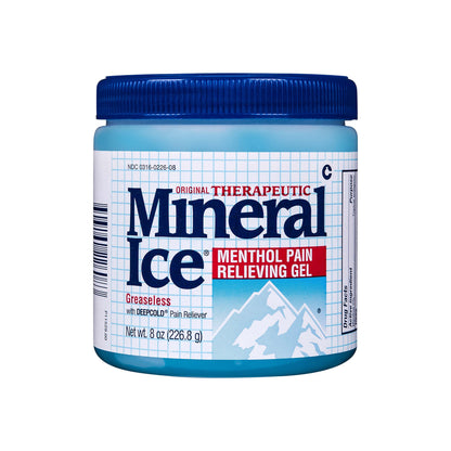 Mineral Ice Original Therapeutic Menthol Pain Relief Gel. Greaseless with "Deepcold" Pain Reliever. Provides Cooling & Penetrating Relief for Arthritis, Simple Backache, Strains & Sprains (8 Ounce) Mineral IceBuy Supplements Australia