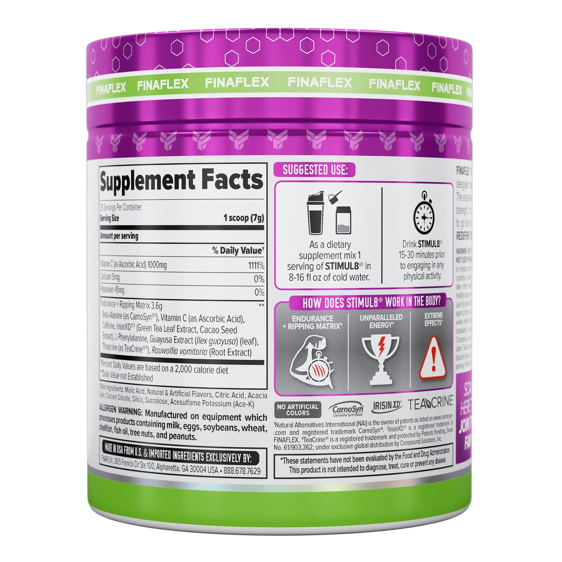 FINAFLEX STIMUL8 Original Super Pre-Workout, Awesome Apple - Energy, Strength FINAFLEXBuy Supplements Australia