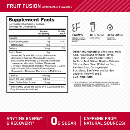 Optimum Nutrition Amino Energy - Pre Workout with Green Tea, BCAA, Amino Acids Optimum NutritionBuy Supplements Australia
