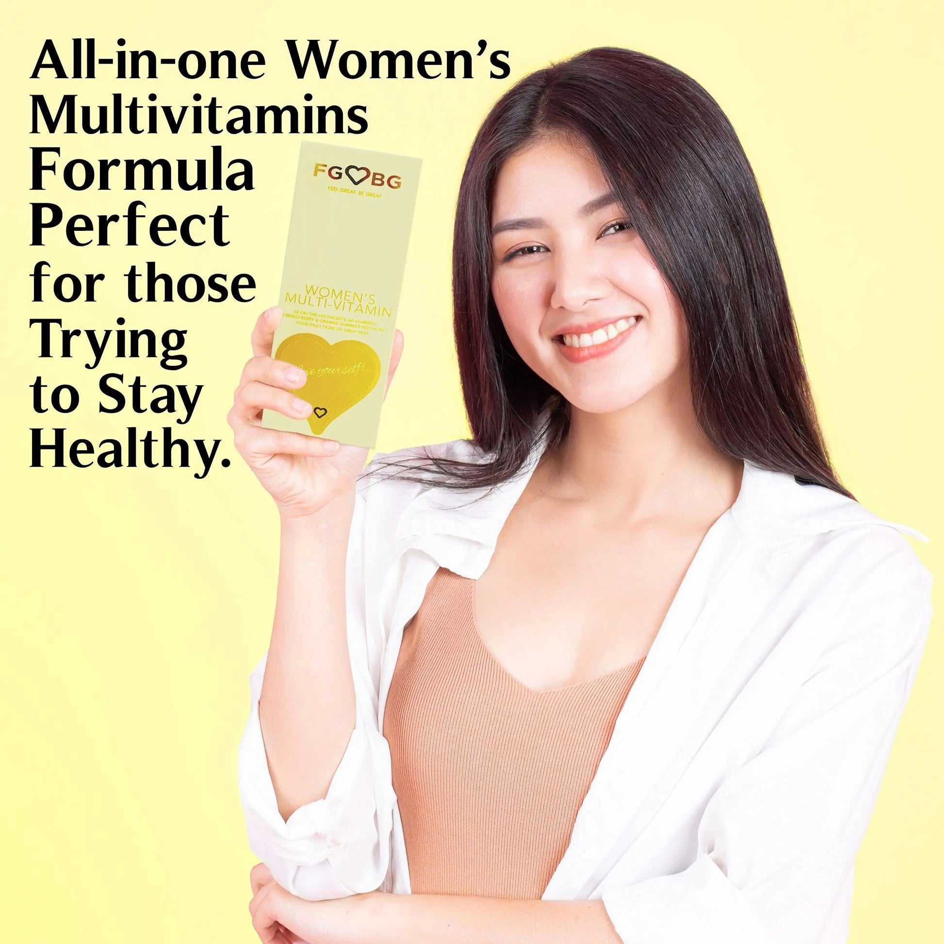 FGBG Women’s Multivitamin Gummies | Vegan All in One Formula | Boost Energy, Brain Function| Cruelty-Free | 30-Day Supply FGBG
