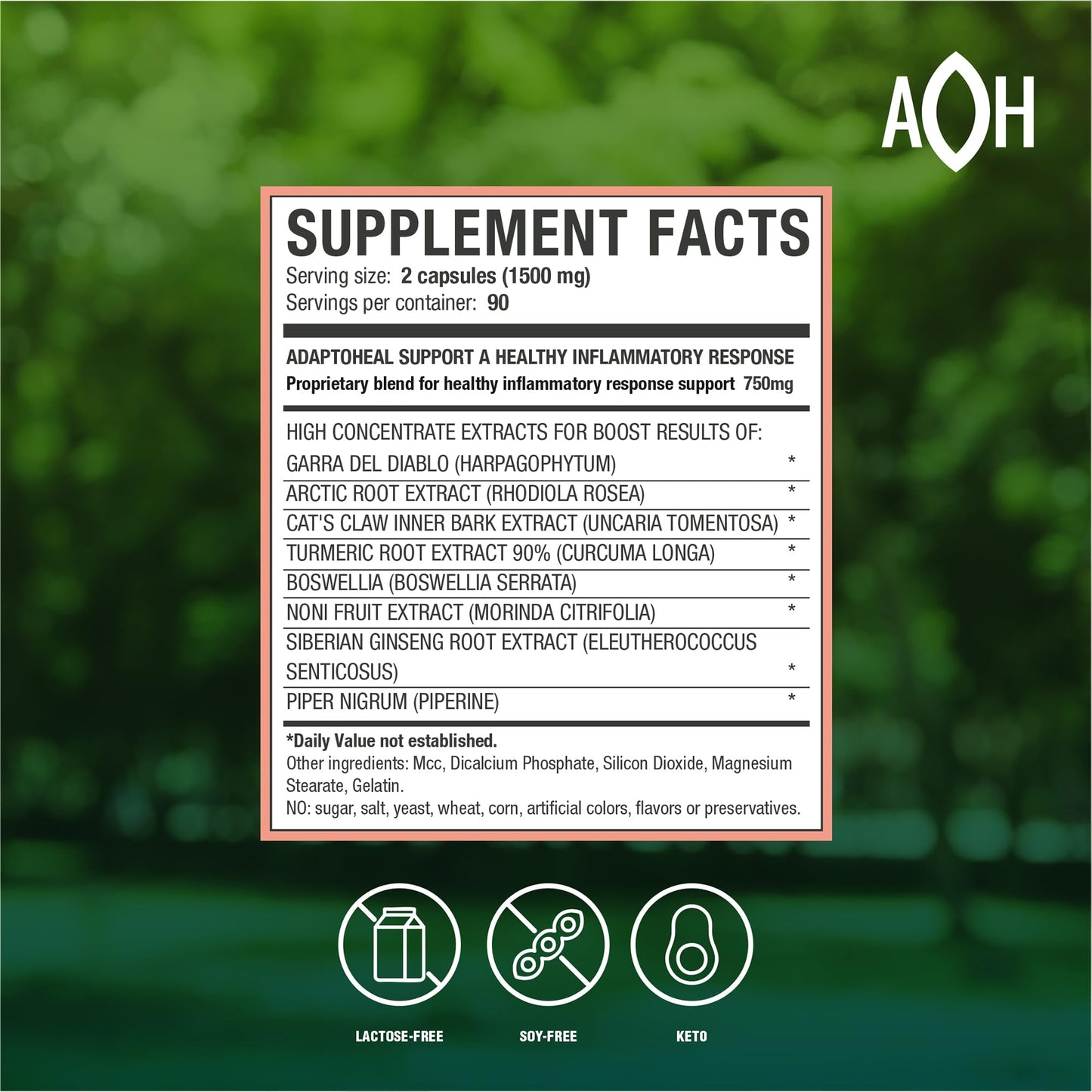 ADAPTOHEAL Inflammoff - Adaptogenic Supplement Designed to Support Joint, Muscle and Tissue Inflammation Naturally, 8 Highly Concentrated extracts with Turmeric and Rhodiola rosea (90 Capsules) ADAPTOHEALBuy Supplements Australia