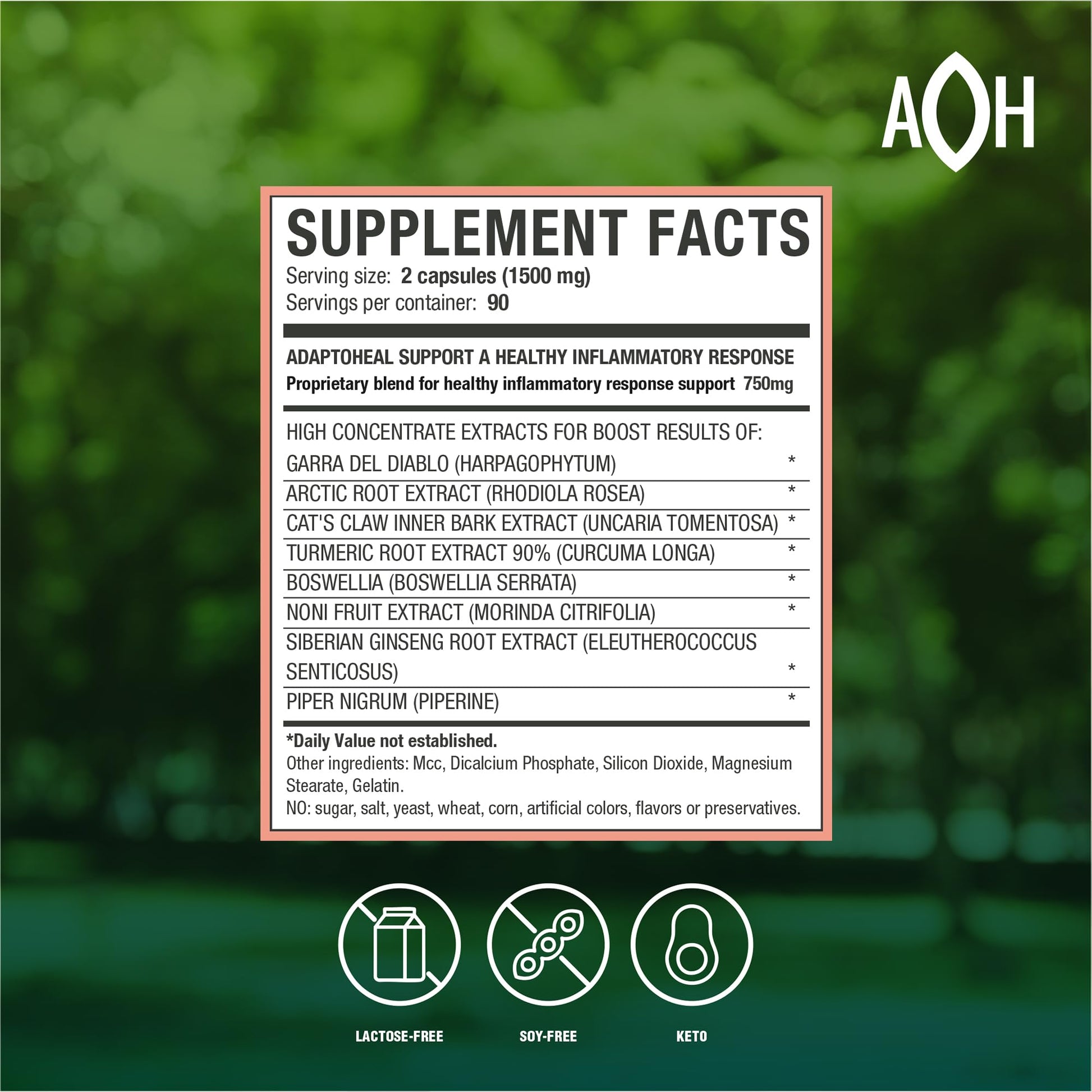 ADAPTOHEAL Inflammoff - Adaptogenic Supplement Designed to Support Joint, Muscle and Tissue Inflammation Naturally, 8 Highly Concentrated extracts with Turmeric and Rhodiola rosea (90 Capsules) ADAPTOHEALBuy Supplements Australia