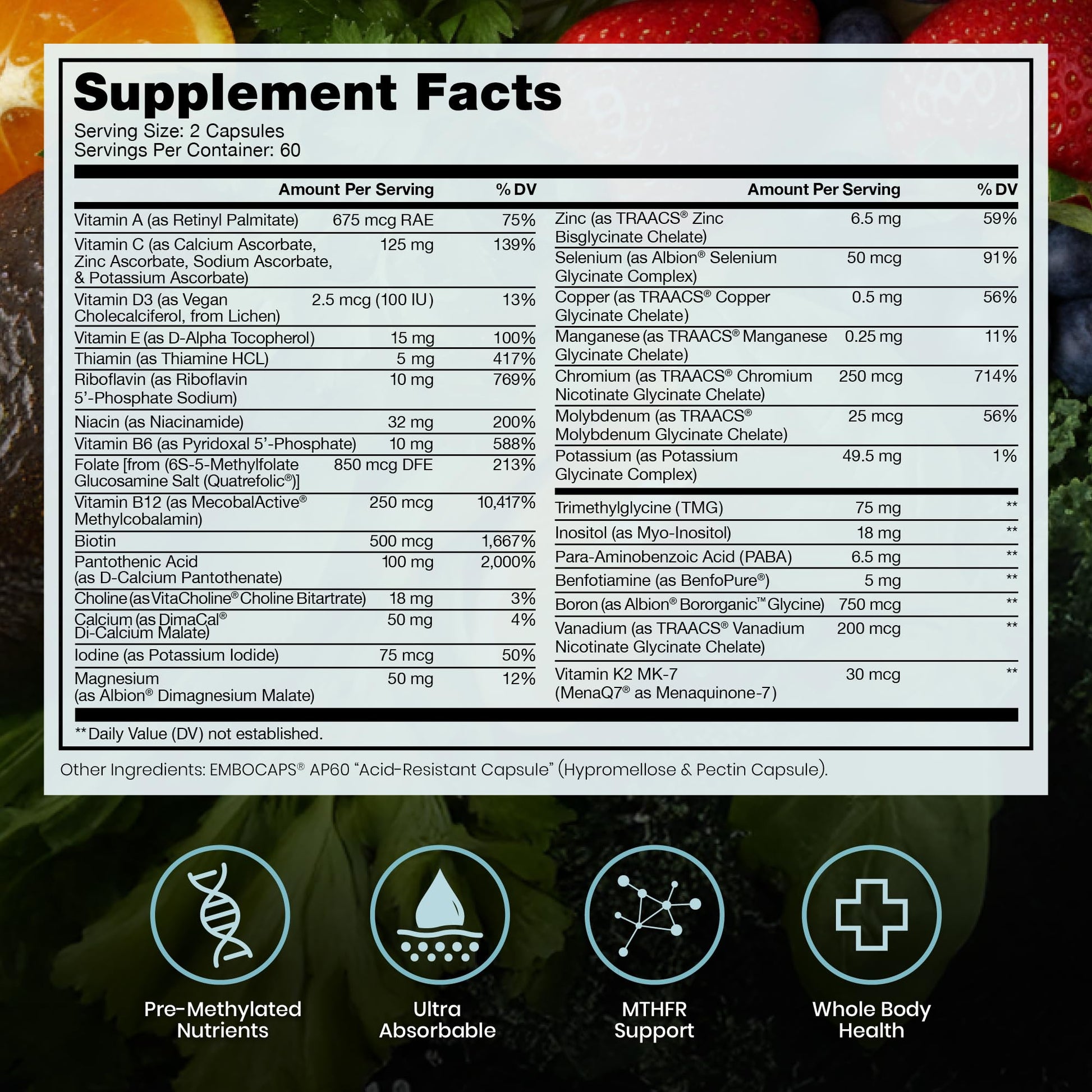 Pure Therapro Rx Methylated Multivitamin for Men and Women | Made in USA | Methyl Multi Without Iron Methyl B12 & Methylfolate | 120 Capsules, 2-Month Supply Pure Therapro RxBuy Supplements Australia