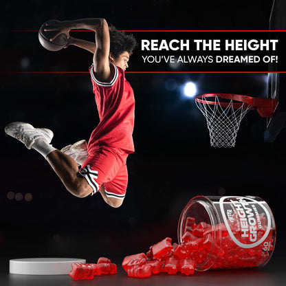 BIOTEQUELAB Height Growth Increase Gummies Vitamins, Grow Tall Supplement, Calcium, Magnesium, Zinc, Ashwagandha,