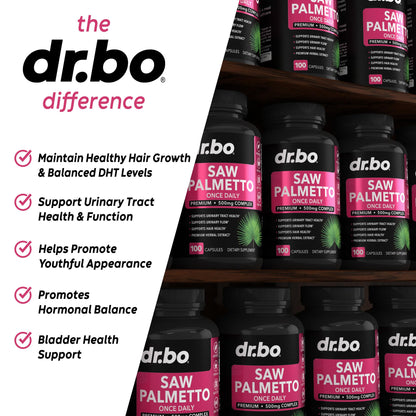 Saw Palmetto for Women Hair Loss - DHT Blocker for Women Hair Growth Plus Bladder DR. BOBuy Supplements Australia