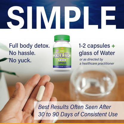 Zeolite Pure Capsules | Zeolite Detox, Extra Strength | Pure, Full Body Cleanse for Women Zeo HealthBuy Supplements Australia