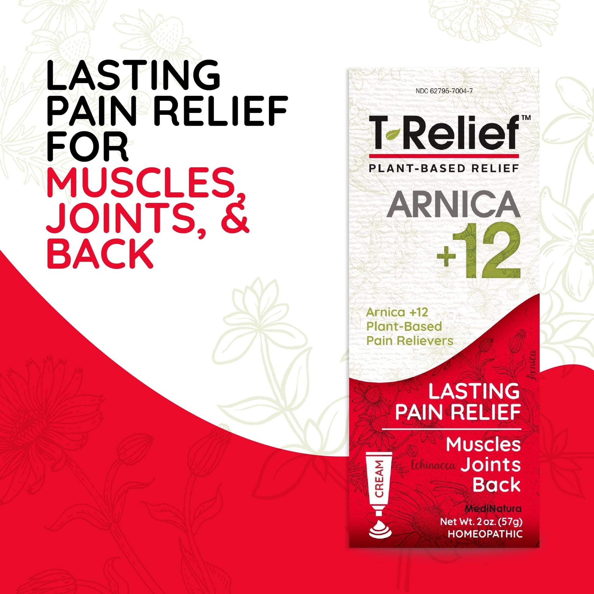 MediNatura T-Relief Extra Strength Discomfort Relief-Naturally-Soothing Cream That Supports Sore Joints-Stiffness & Body Ache Aid-Homeopathic Herbal Rub-Fast-Absorbing & Non-Sticky Lotion - 2 oz MediNaturaBuy Supplements Australia