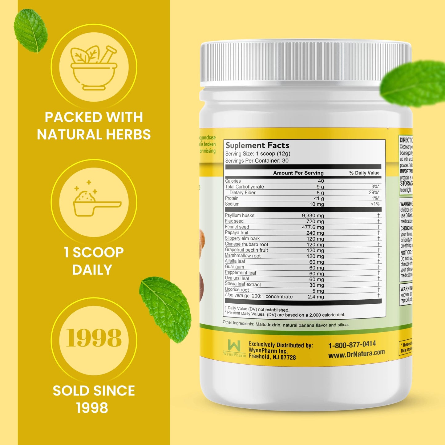 Dr Natura Colonix Intestinal Cleanser, All-Natural Daily Fiber, Colon Detox and Cleanse DrNaturaBuy Supplements Australia